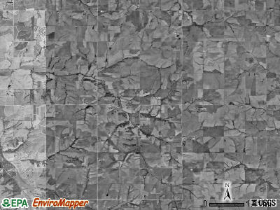 Adams township, Kansas satellite photo by USGS