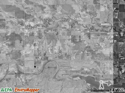 Deer Creek township, Kansas satellite photo by USGS