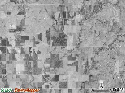 Ionia township, Kansas satellite photo by USGS
