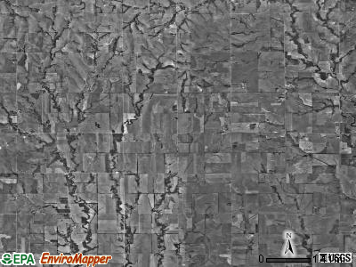 Brantford township, Kansas satellite photo by USGS