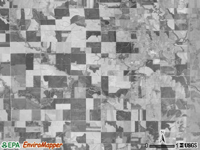 Vicksburg township, Kansas satellite photo by USGS