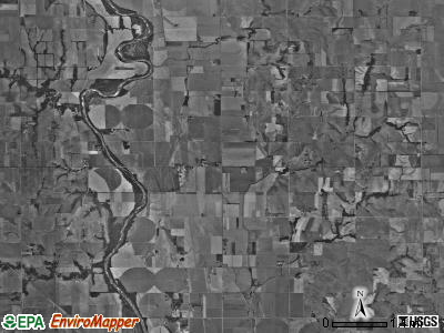 Norway township, Kansas satellite photo by USGS