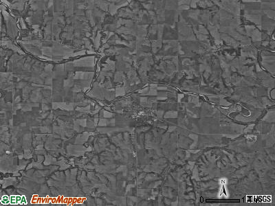 Waterville township, Kansas satellite photo by USGS