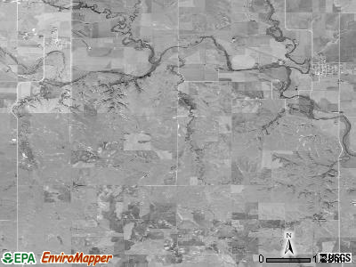 Houston township, Kansas satellite photo by USGS