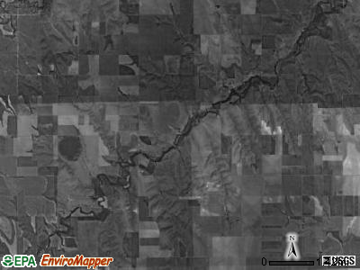 Jefferson township, Kansas satellite photo by USGS