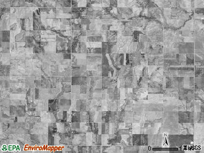 Browns Creek township, Kansas satellite photo by USGS