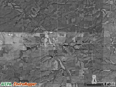 Cleveland township, Kansas satellite photo by USGS