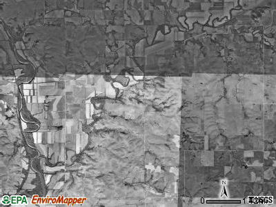 Bigelow township, Kansas satellite photo by USGS