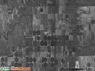 Wendell township, Kansas satellite photo by USGS