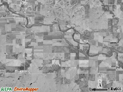 Bethany township, Kansas satellite photo by USGS