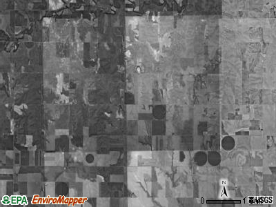 Adell township, Kansas satellite photo by USGS