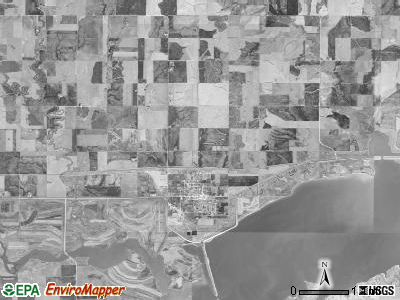 Cawker township, Kansas satellite photo by USGS