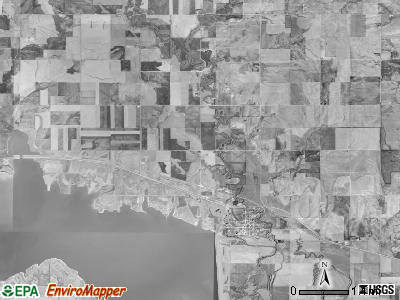 Glen Elder township, Kansas satellite photo by USGS