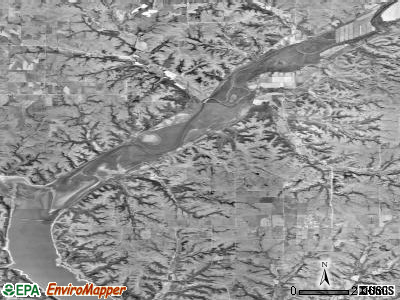 Blue Valley township, Kansas satellite photo by USGS