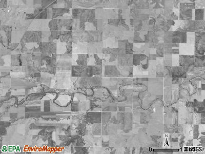 Corinth township, Kansas satellite photo by USGS