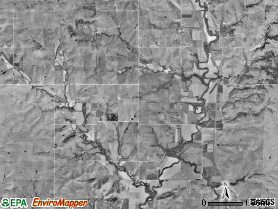 Vienna township, Kansas satellite photo by USGS