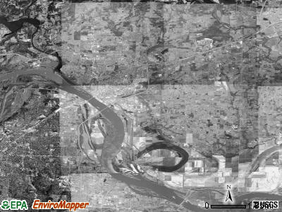Van Buren township, Arkansas satellite photo by USGS