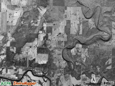 Pine township, Arkansas satellite photo by USGS