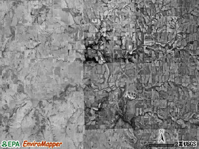 Delaware township, Kansas satellite photo by USGS
