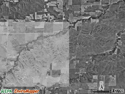 Kill Creek township, Kansas satellite photo by USGS