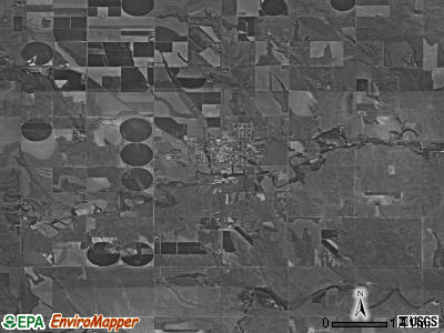 Kenneth township, Kansas satellite photo by USGS