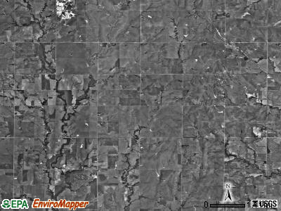 Oakland township, Kansas satellite photo by USGS