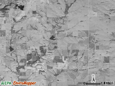 Adrian township, Kansas satellite photo by USGS