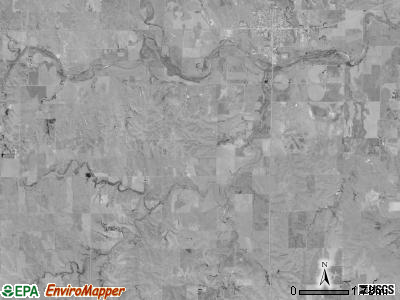 Millbrook township, Kansas satellite photo by USGS