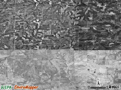 High Prairie township, Kansas satellite photo by USGS