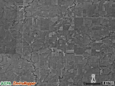 Exeter township, Kansas satellite photo by USGS