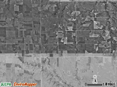Round Mound township, Kansas satellite photo by USGS