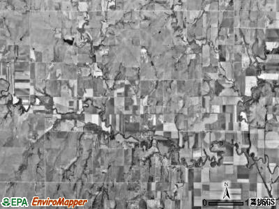 Louisville township, Kansas satellite photo by USGS