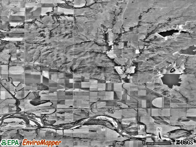 Belvue township, Kansas satellite photo by USGS