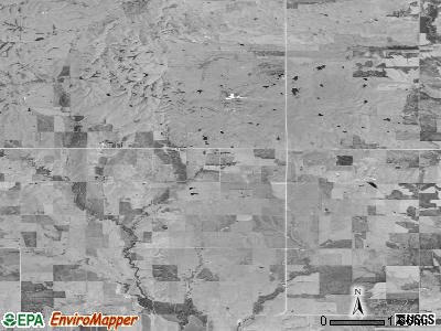 Delhi township, Kansas satellite photo by USGS