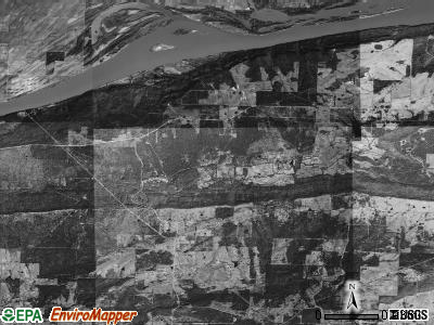 Mill Creek township, Arkansas satellite photo by USGS