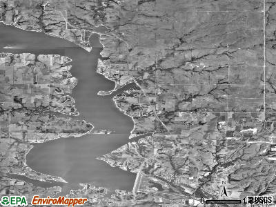 Milford township, Kansas satellite photo by USGS