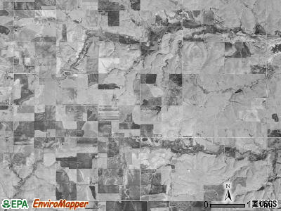 Battle Creek township, Kansas satellite photo by USGS