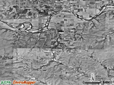 Wabaunsee township, Kansas satellite photo by USGS