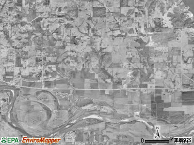 Kaw township, Kansas satellite photo by USGS