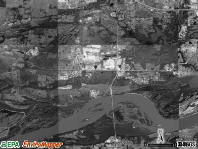 Prairie township, Arkansas satellite photo by USGS