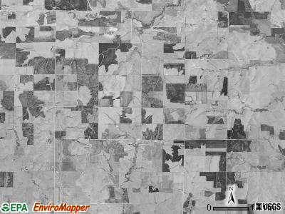 Hanover township, Kansas satellite photo by USGS