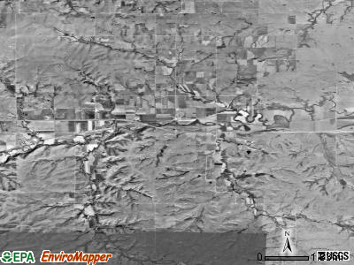 Newbury township, Kansas satellite photo by USGS