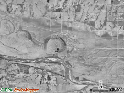 Silver Lake township, Kansas satellite photo by USGS