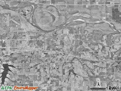 Tecumseh township, Kansas satellite photo by USGS