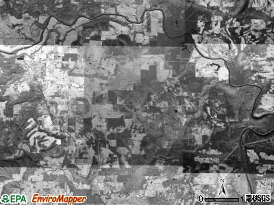 Big Creek township, Arkansas satellite photo by USGS
