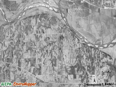 Lecompton township, Kansas satellite photo by USGS