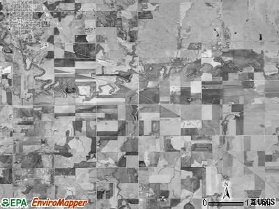 Elkhorn township, Kansas satellite photo by USGS
