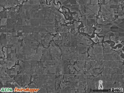 Bennington township, Kansas satellite photo by USGS