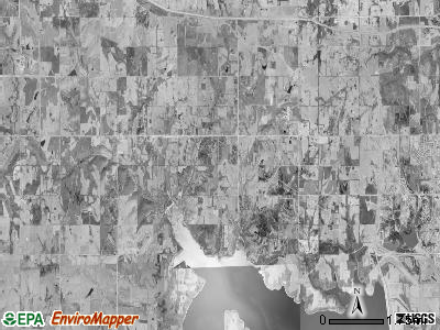 Kanwaka township, Kansas satellite photo by USGS