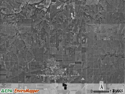 Russell township, Kansas satellite photo by USGS